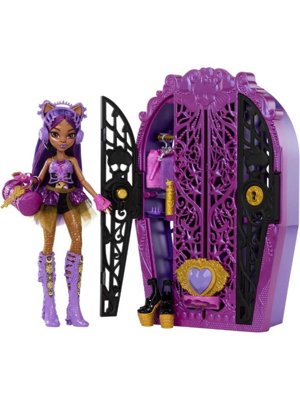 Skulltimate Secrets Clawdeen Wolf Doll with Wardrobe & 19 Fashion Accessories